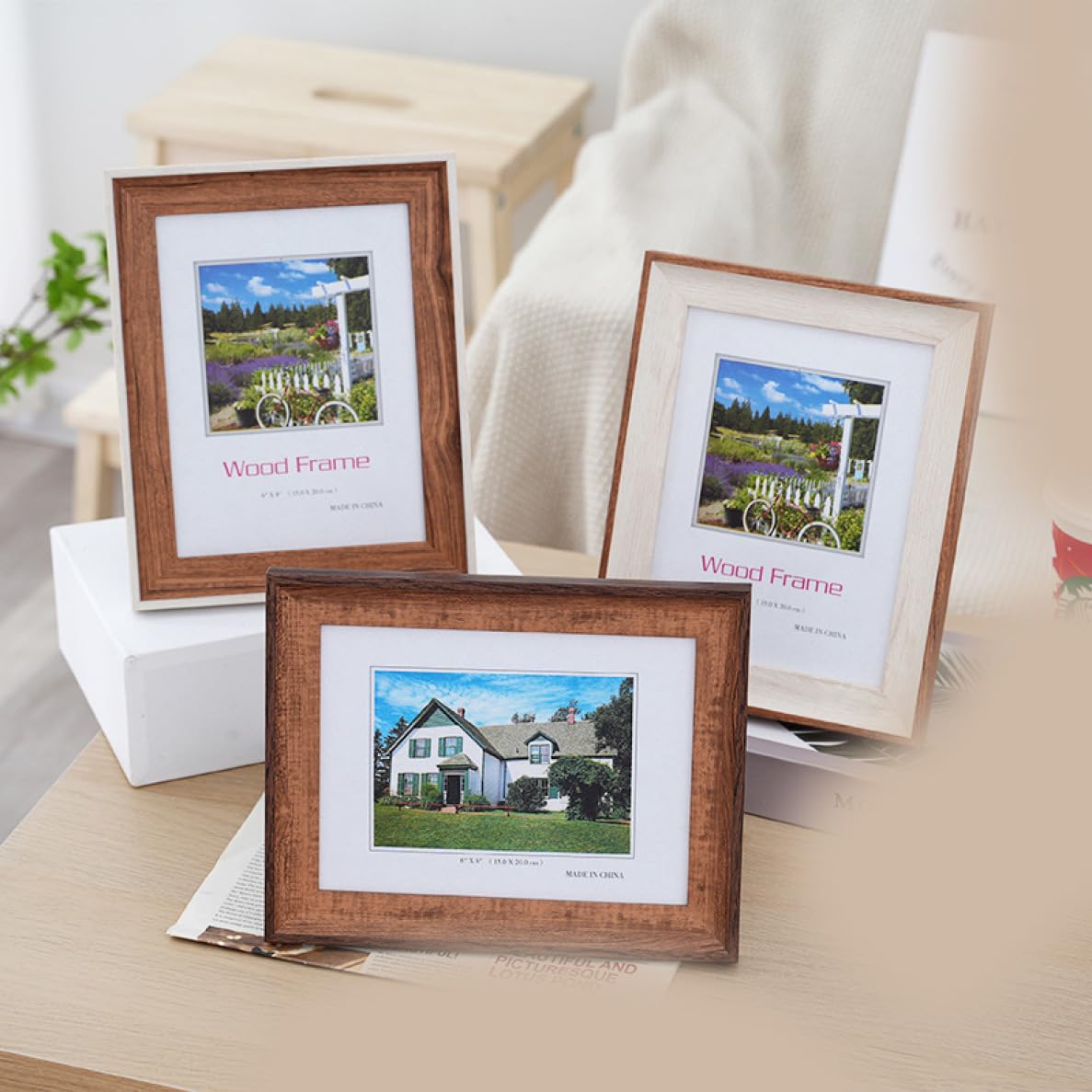 Amazon.co.jp: [LSDZW] フォトフレームL版 ウッド ナチュラル 写真立て